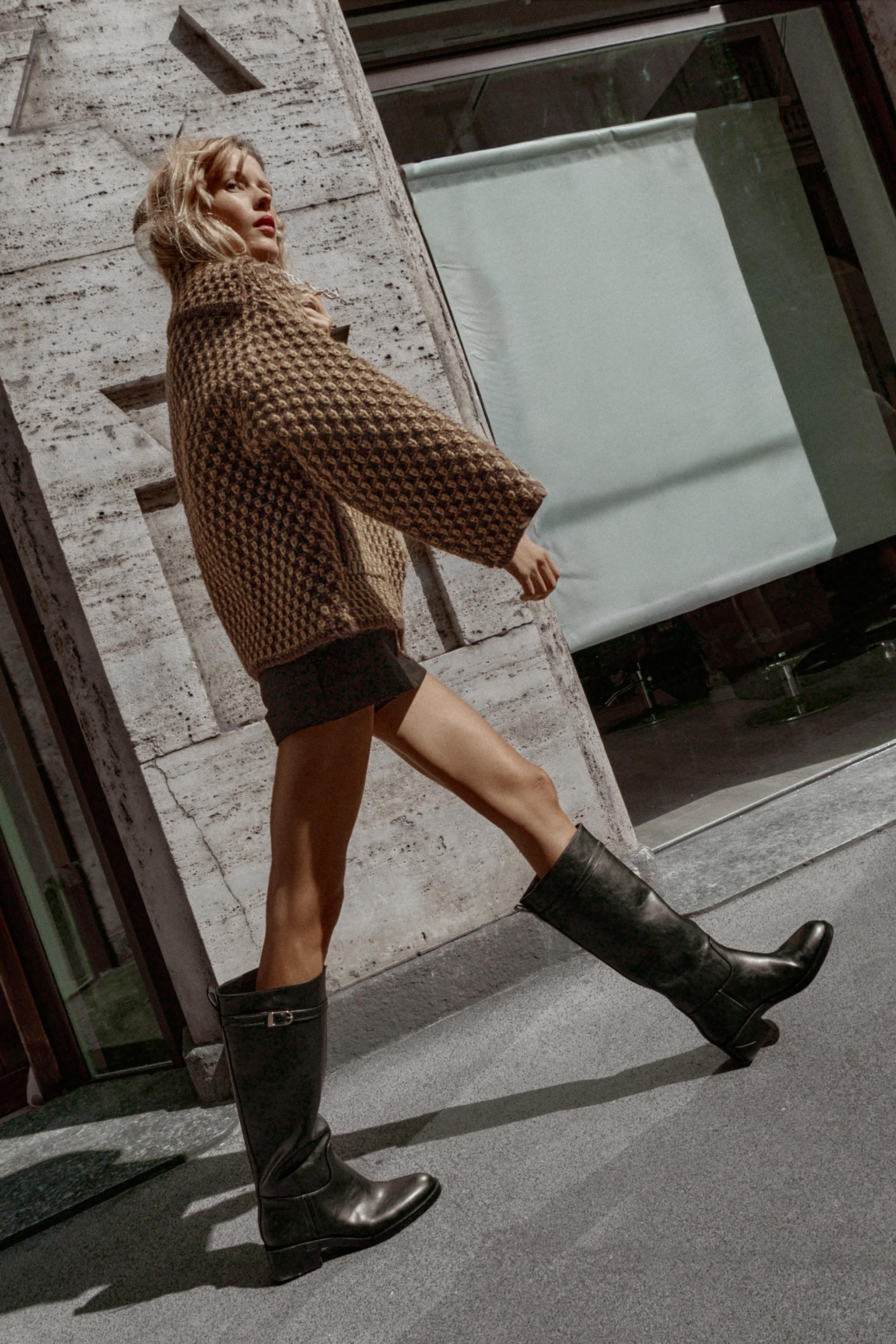 バックル付き乗馬ブーツ - ブラック | ZARA Japan / 日本