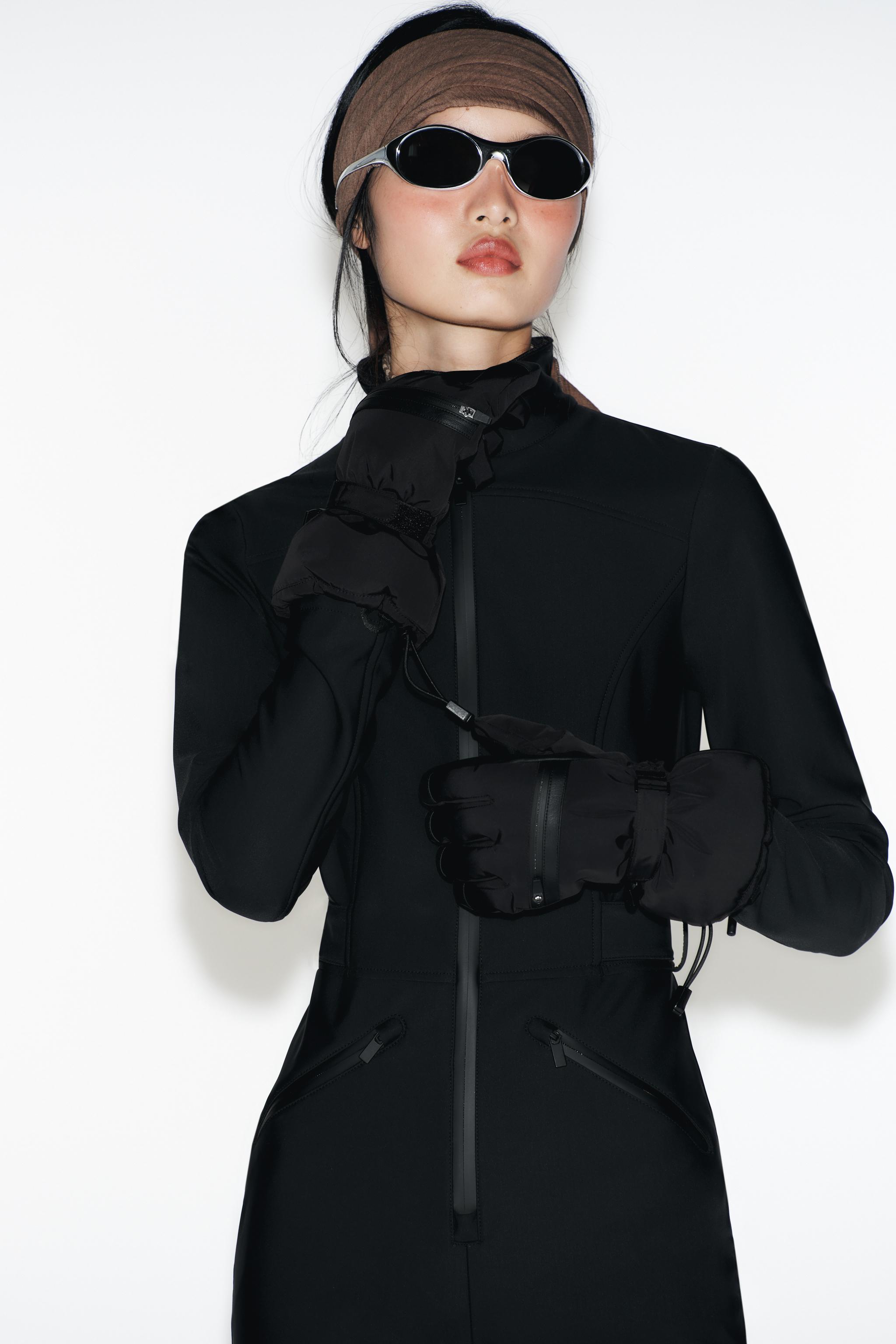 WATERPROOF POLARTEC® SKI COLLECTION GLOVES - Black | ZARA United