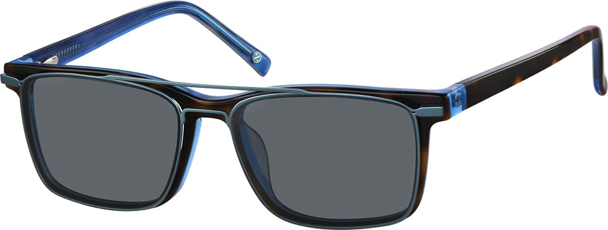 Black Square Magnetic Snap-On Set #503321 | Zenni Optical