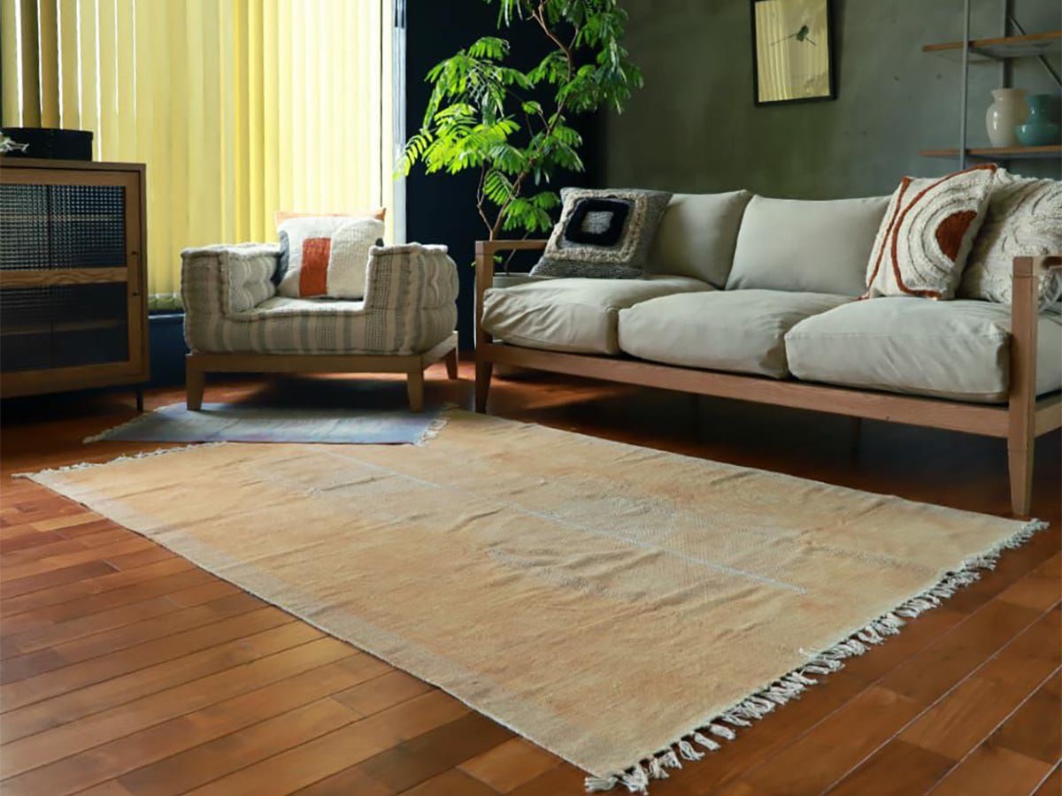 a.depeche MANERE cotton rug sunlight / アデペシュ マニエール