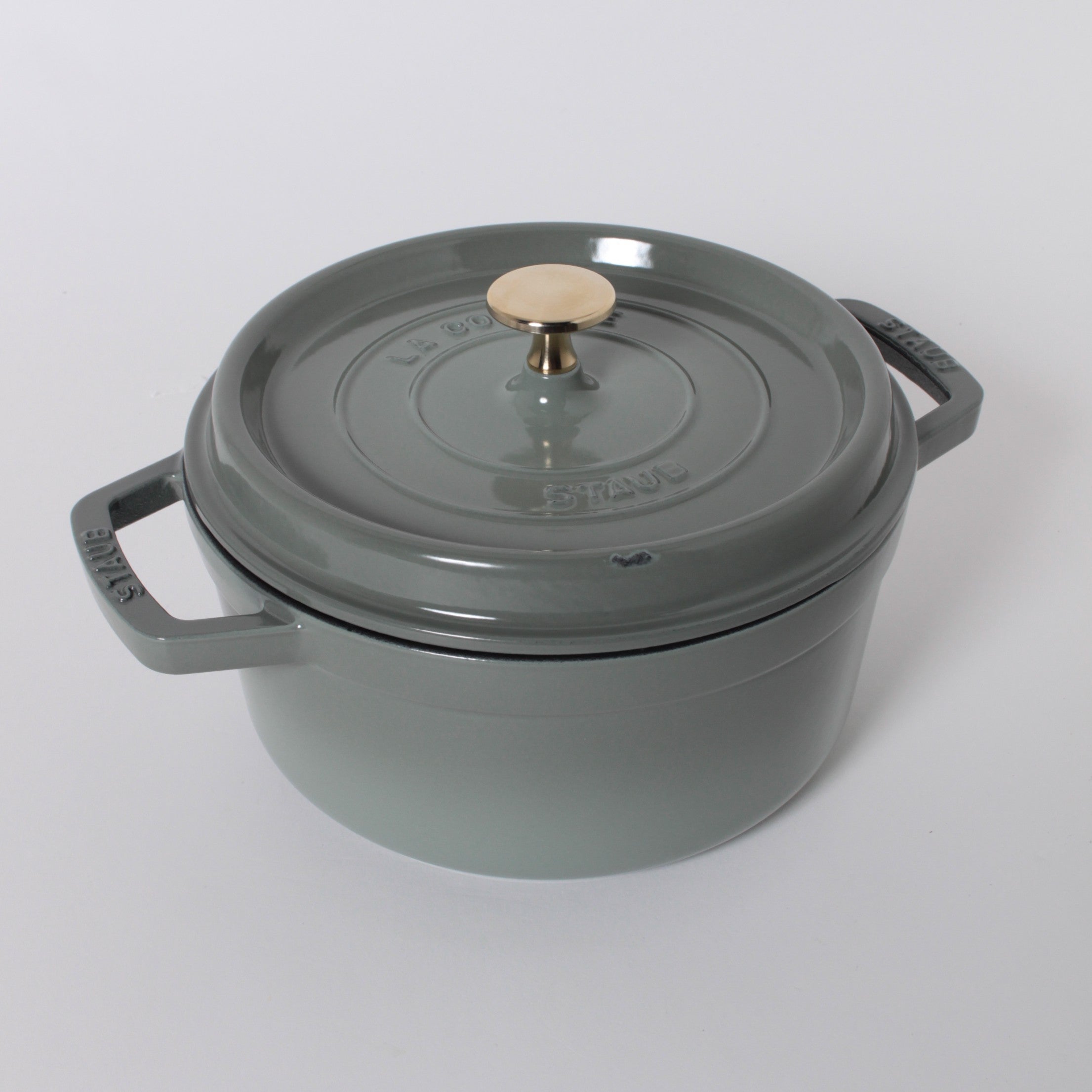 ストウブ ココット ラウンド 16cm ルミナスブルー【中古】 ストウブ