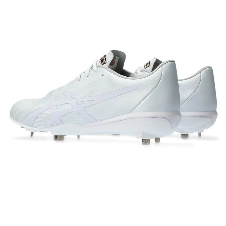 2024モデル】アシックス 野球 白スパイク 金具スパイク ゴールド