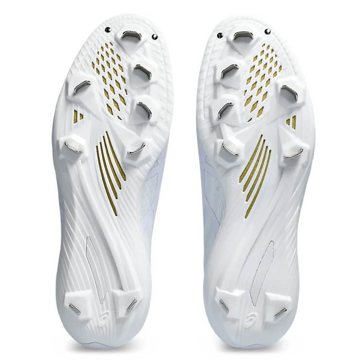 2024モデル】アシックス 野球 白スパイク 金具スパイク ゴールド