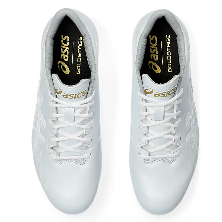 2024モデル】アシックス 野球 白スパイク 金具スパイク ゴールド
