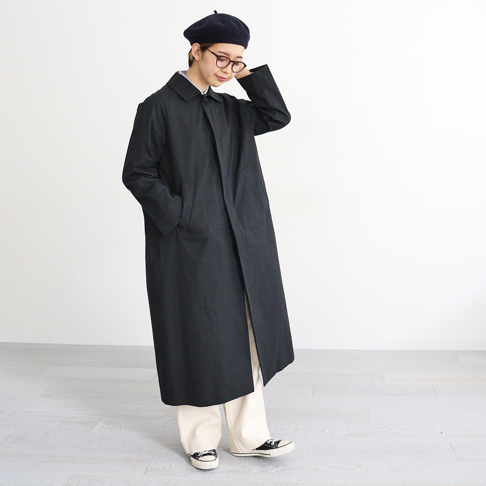 YAECA（ヤエカ） ステンカラーコートロング -ネイビー | STRATO BLOG