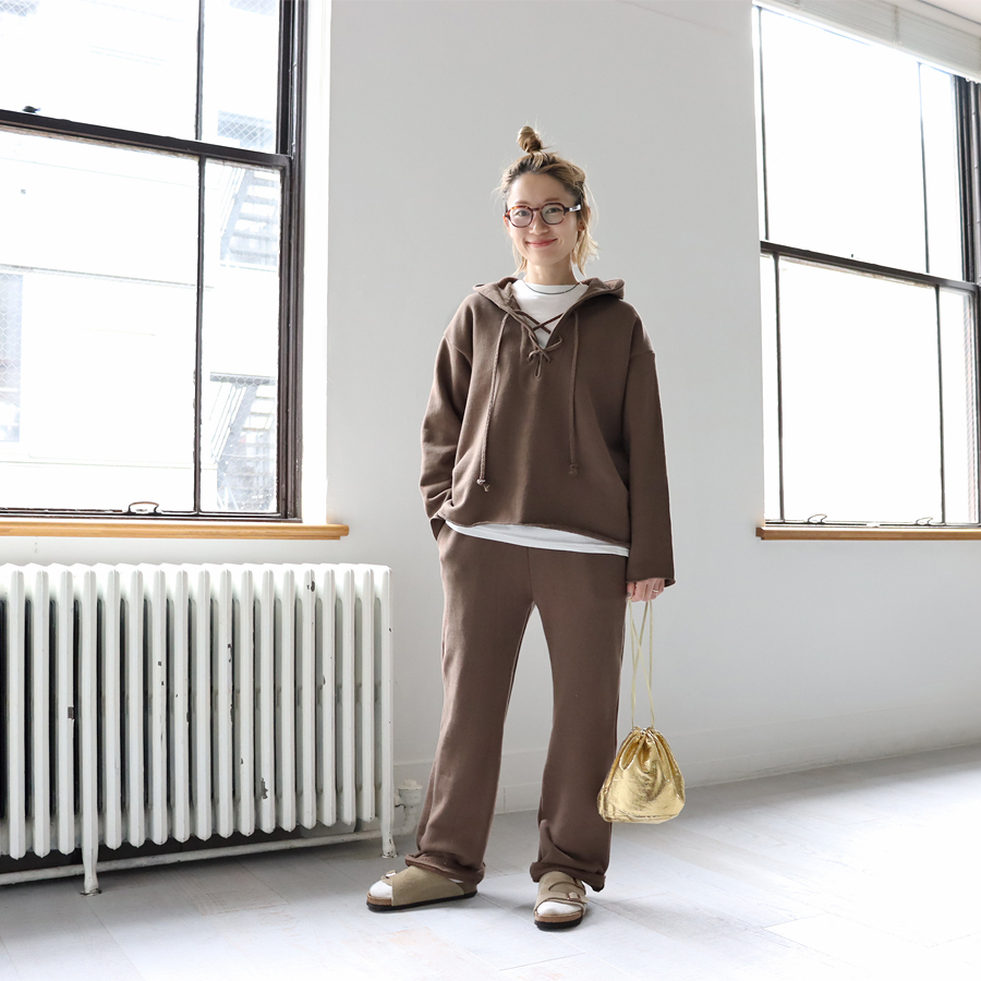 Ohh! (オー) レースアップ・スウェットパーカー