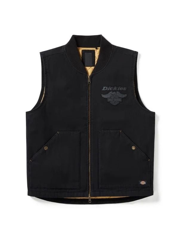 Dickies X H-D Quilted Canvas Vest Black