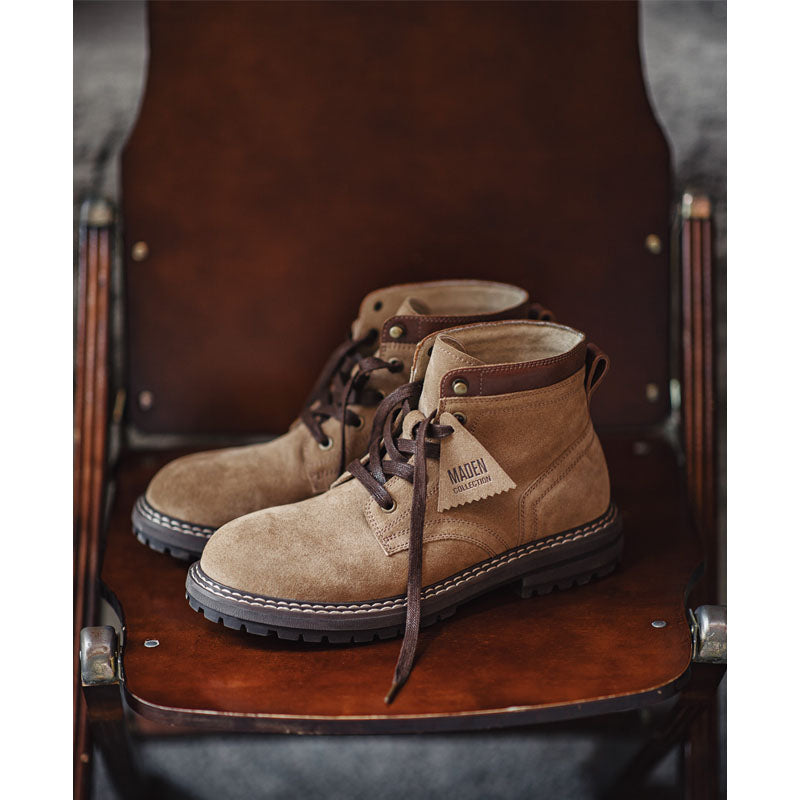 Gold plan 牛革×スエードレトロミッドワークブーツ – streofit