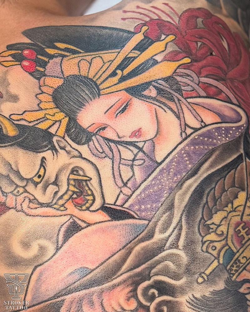 和彫り刺青途中経過の表情は。 | STROKER TATTOO