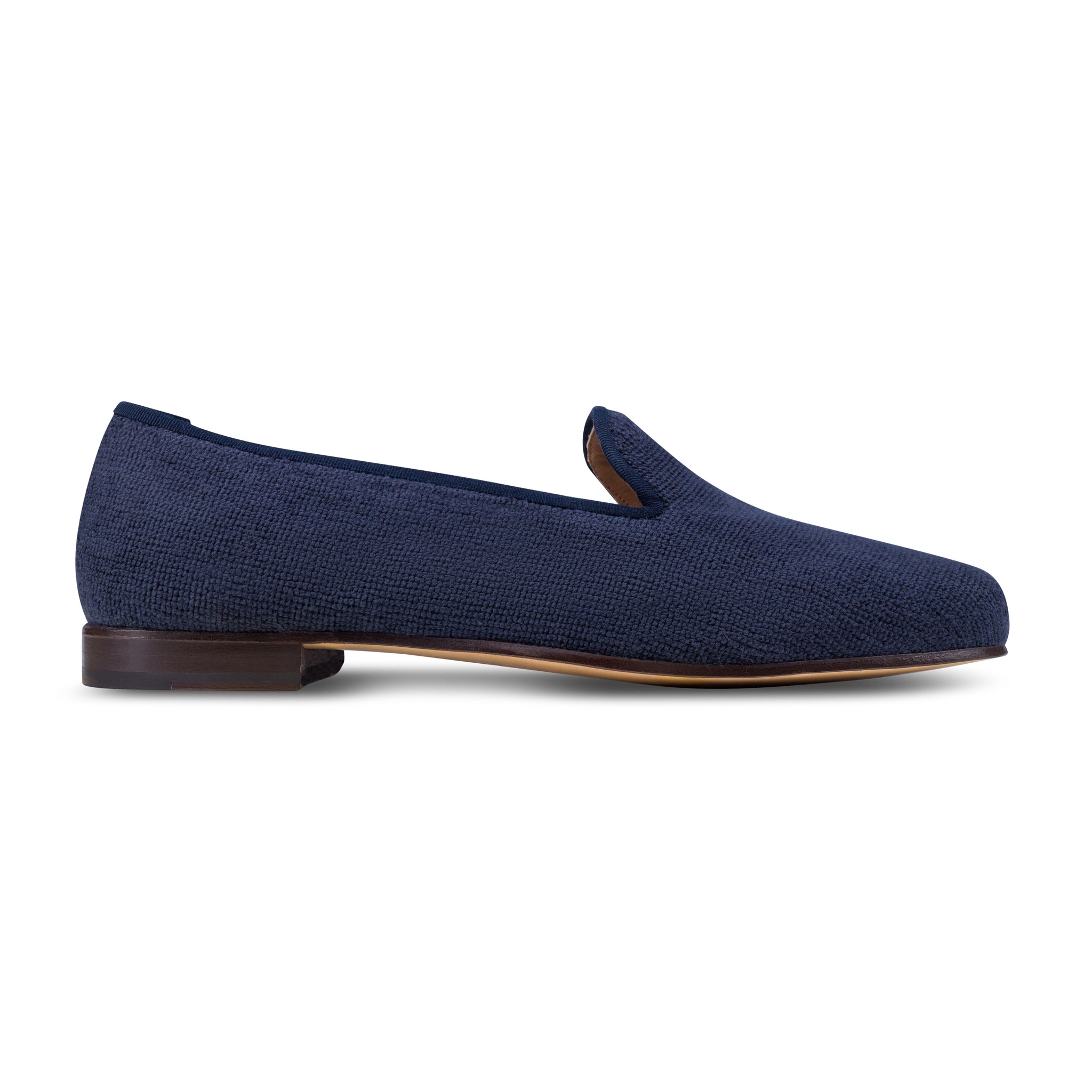 Navy Needlepoint Slipper (Men)