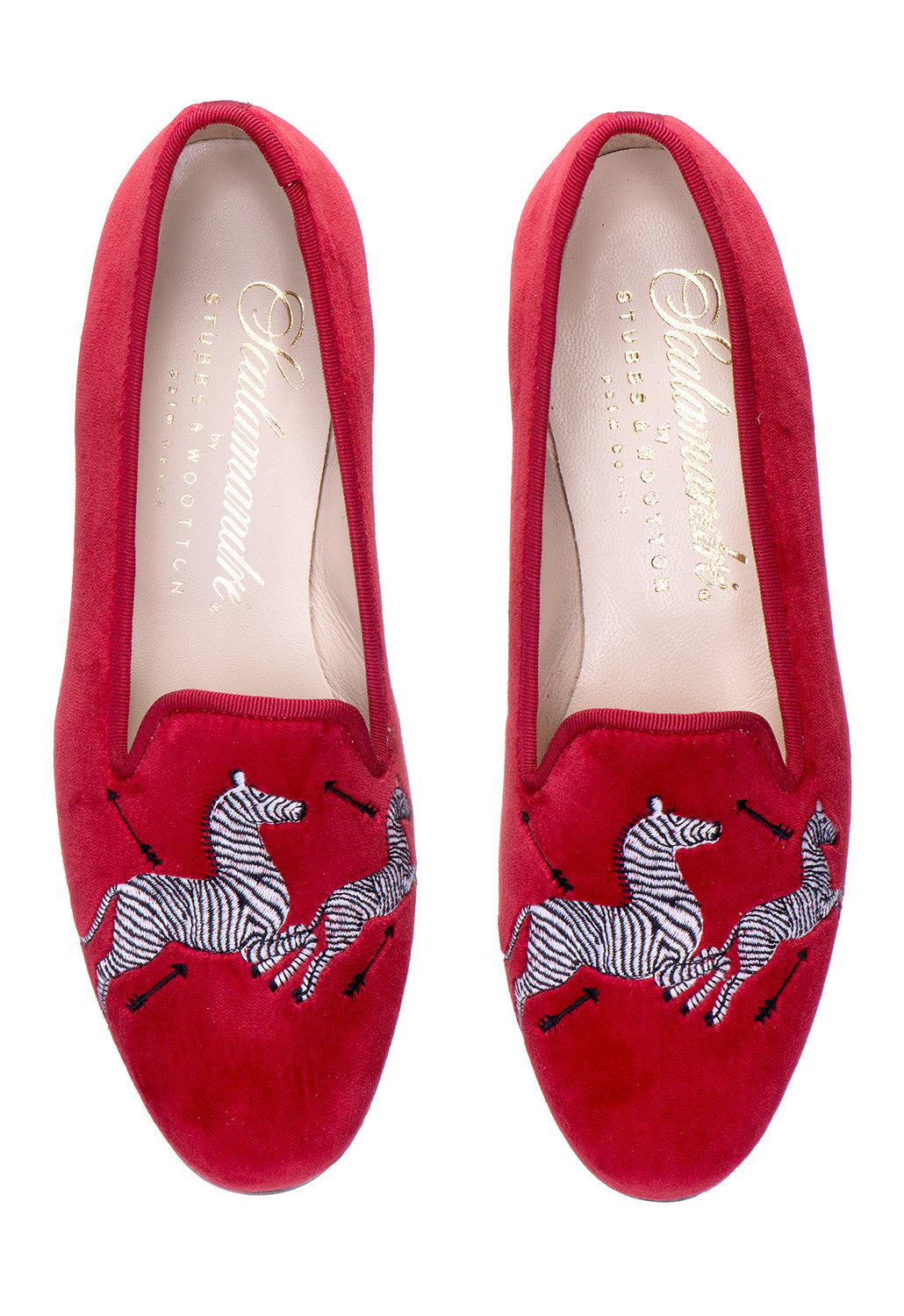 Zebras Red Velvet Slipper (Women)