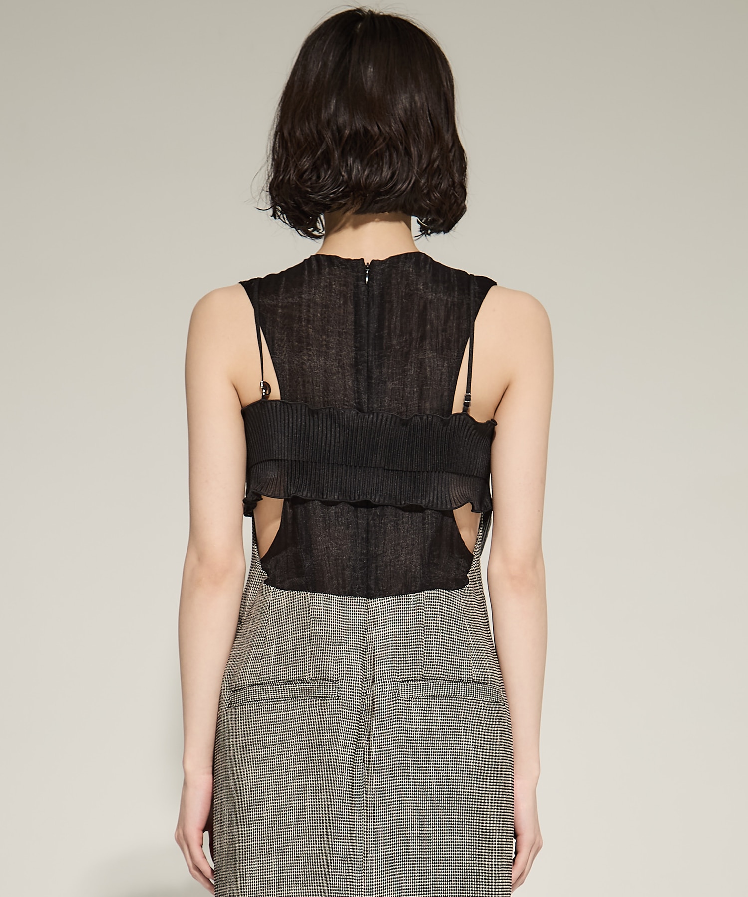 TODO WAVE SHEER CAMISOLE(FREE BLACK): kotohayokozawa: WOMENS