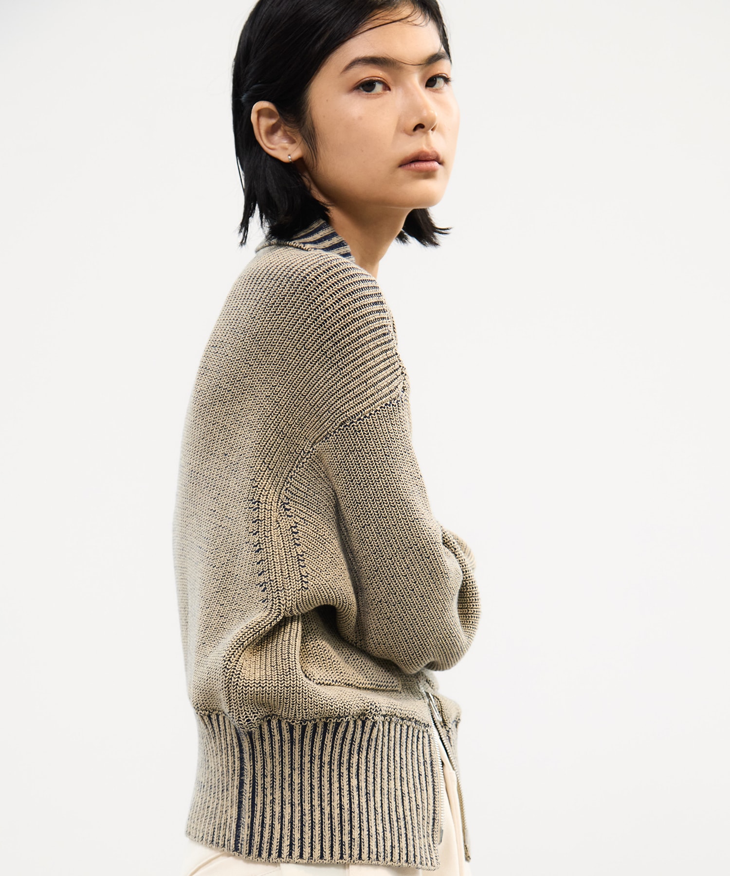 別注 ZIP CROPPED TOPS(0 KHAKI): WRAPINKNOT: WOMENS｜ STUDIOUS