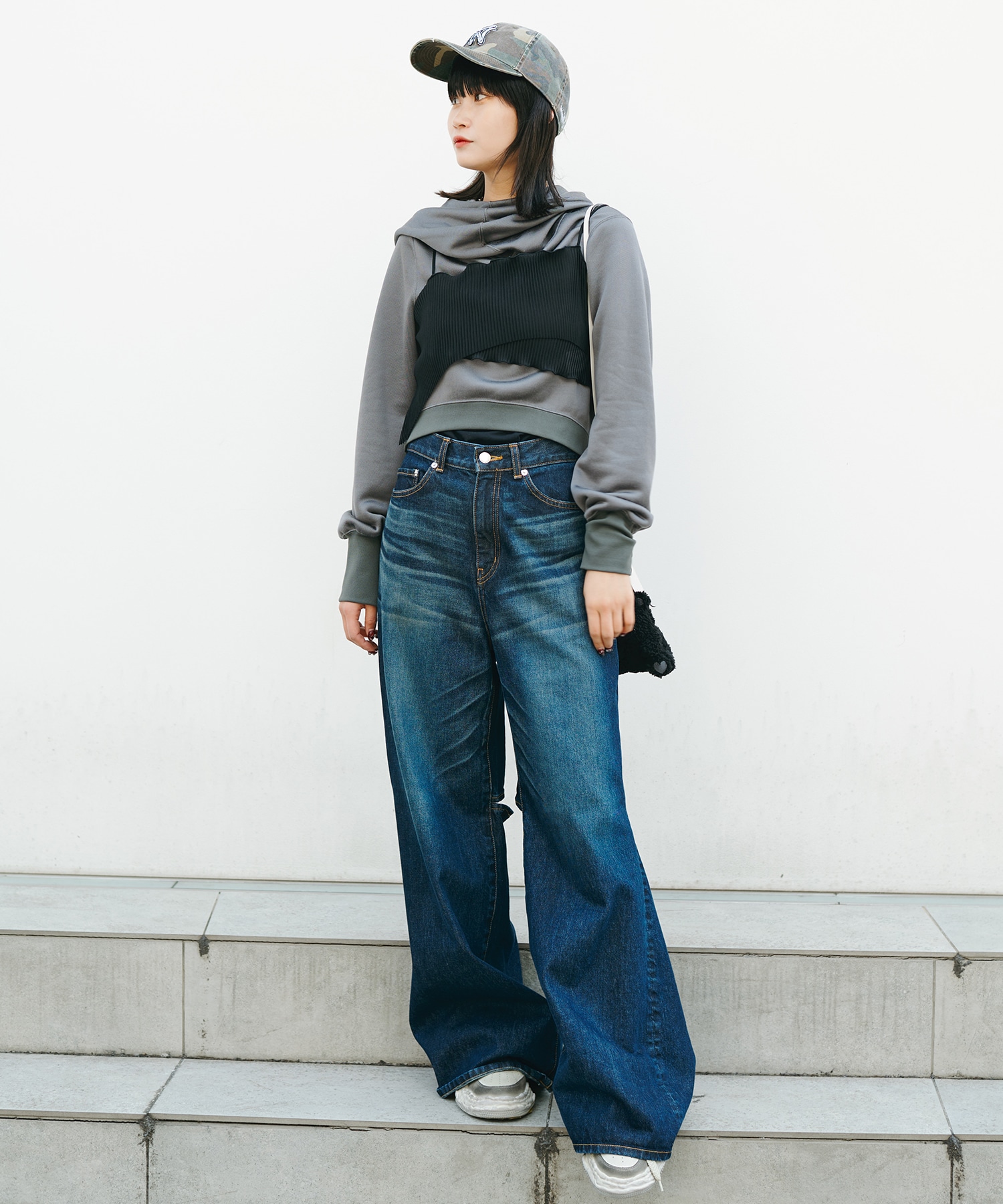 TODO WAVE SHEER CAMISOLE(FREE BLACK): kotohayokozawa: WOMENS