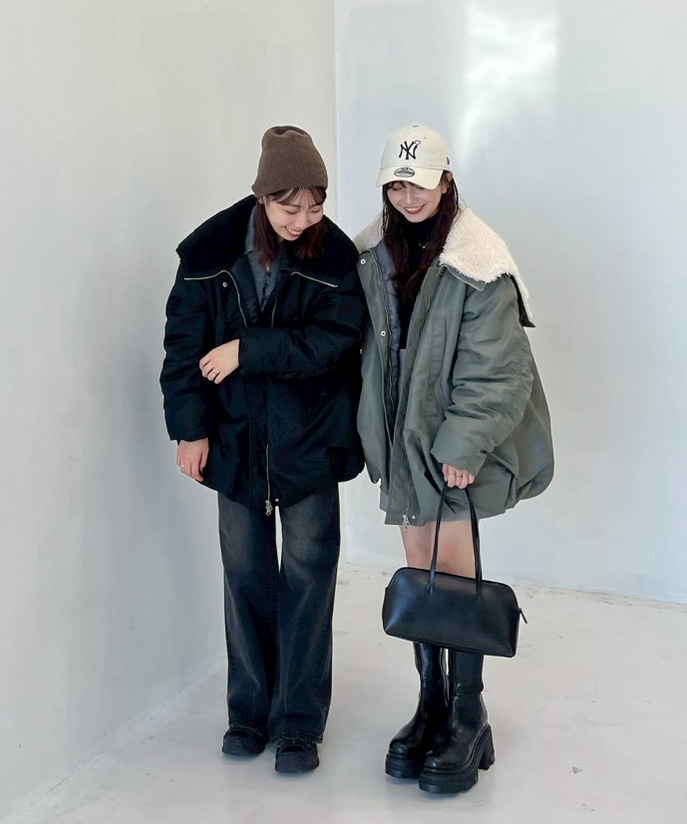 WEB限定復刻】別注BALLOON DESIGN HOODED N3B(1 BLACK): CLANE: WOMENS