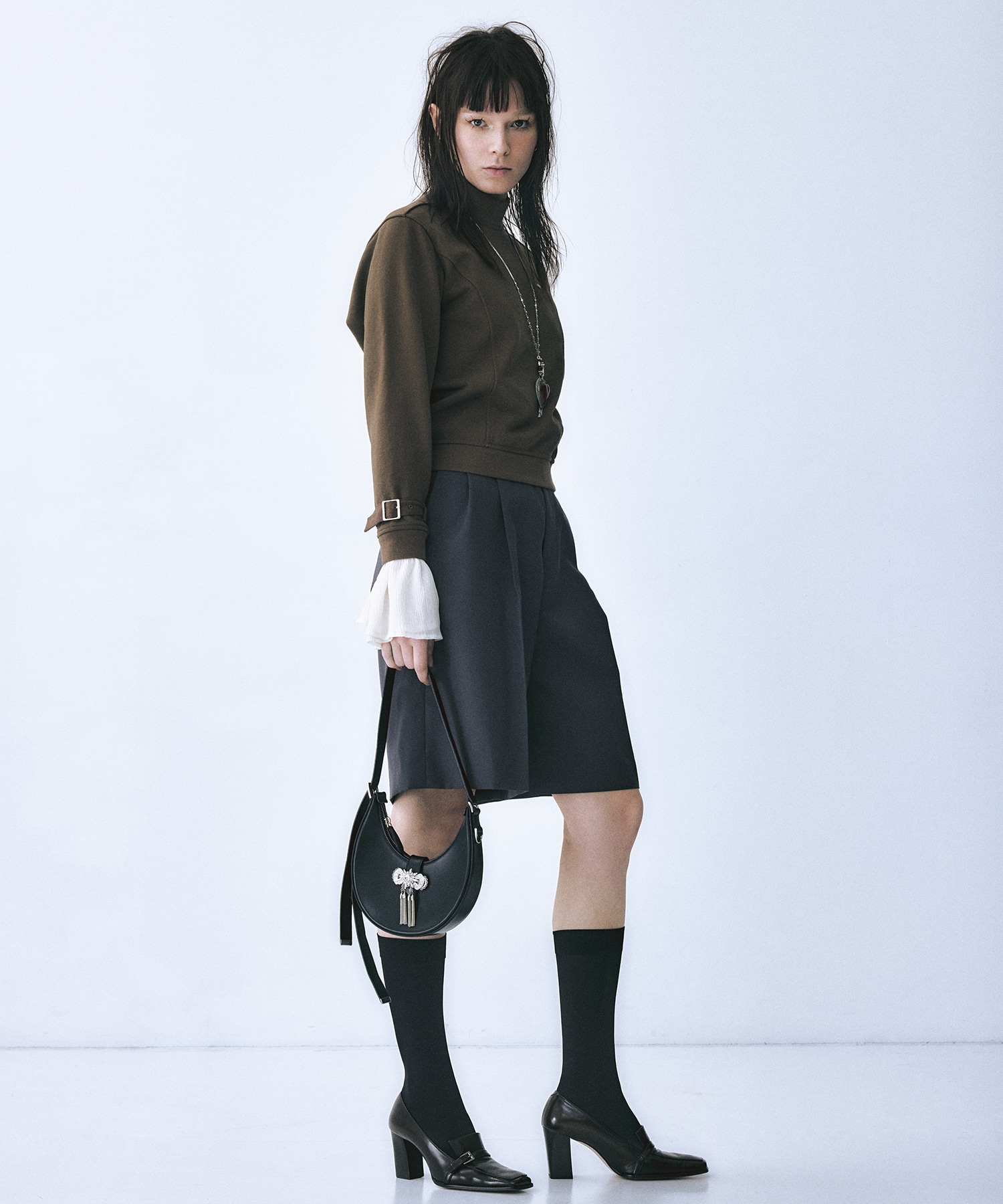 cuffs belted pullover(FREE BROWN): tanakadaisuke: WOMENS