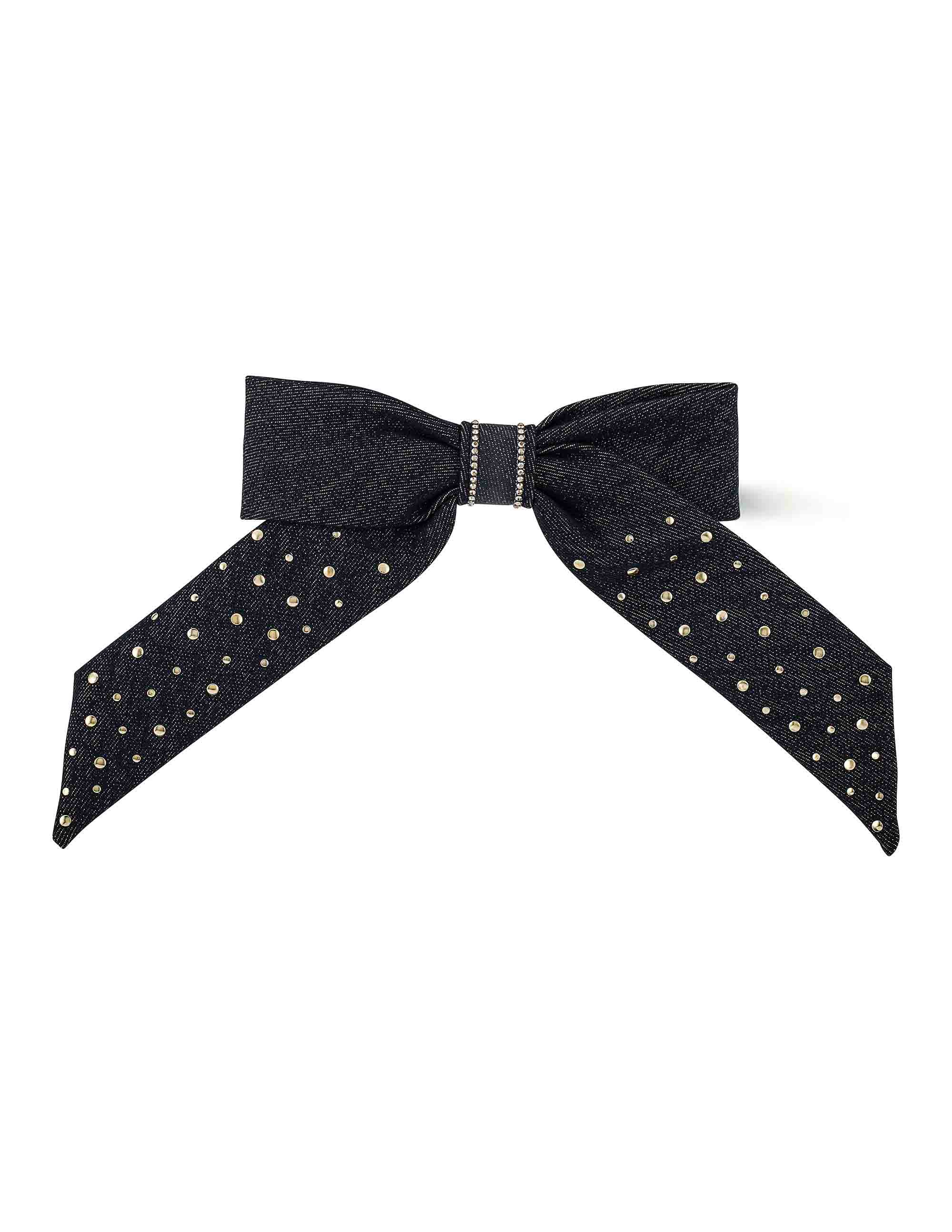 ブラックリボンデニムバレッタ | ACCA