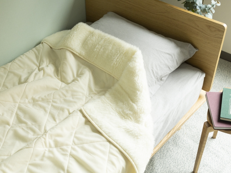 メリノン/ひつじ掛毛布 ダブル -ふわふわであたたかいメリノウールの