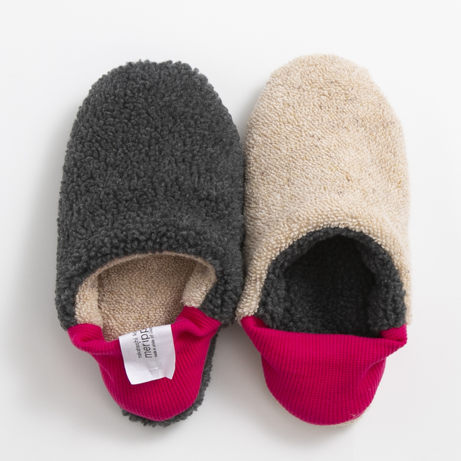 merippa/ボア x ジャズパイル -スリッパと靴下のいいとこどりした室内