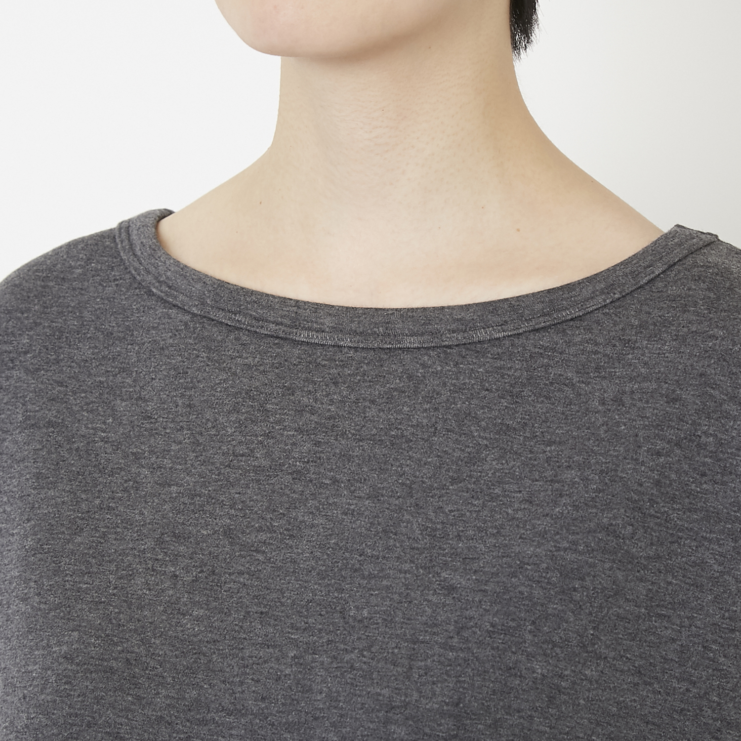 DRESS HERSELF/プルオーバーウォームシルク ボートネック -肌側シルク