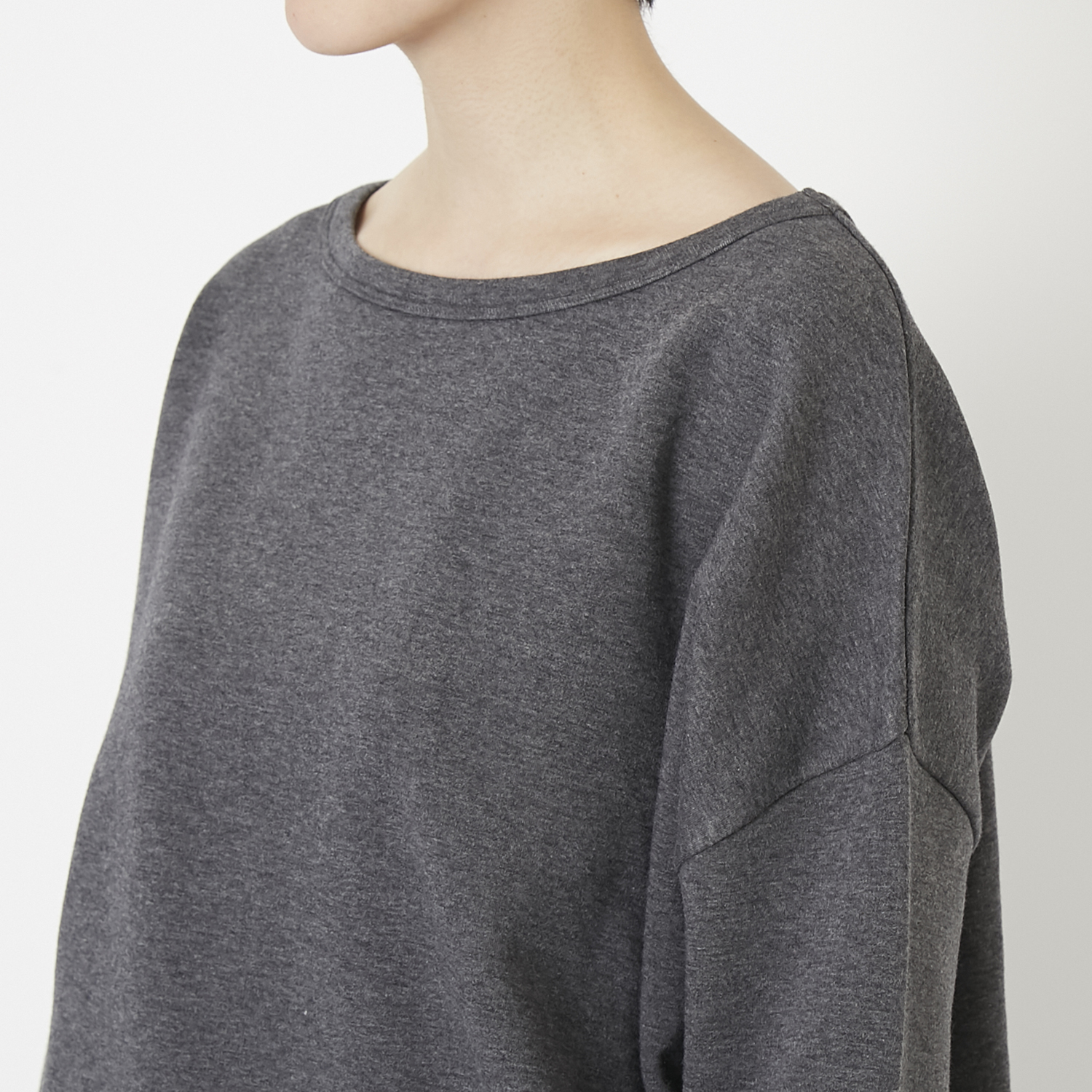 DRESS HERSELF/プルオーバーウォームシルク ボートネック -肌側シルク