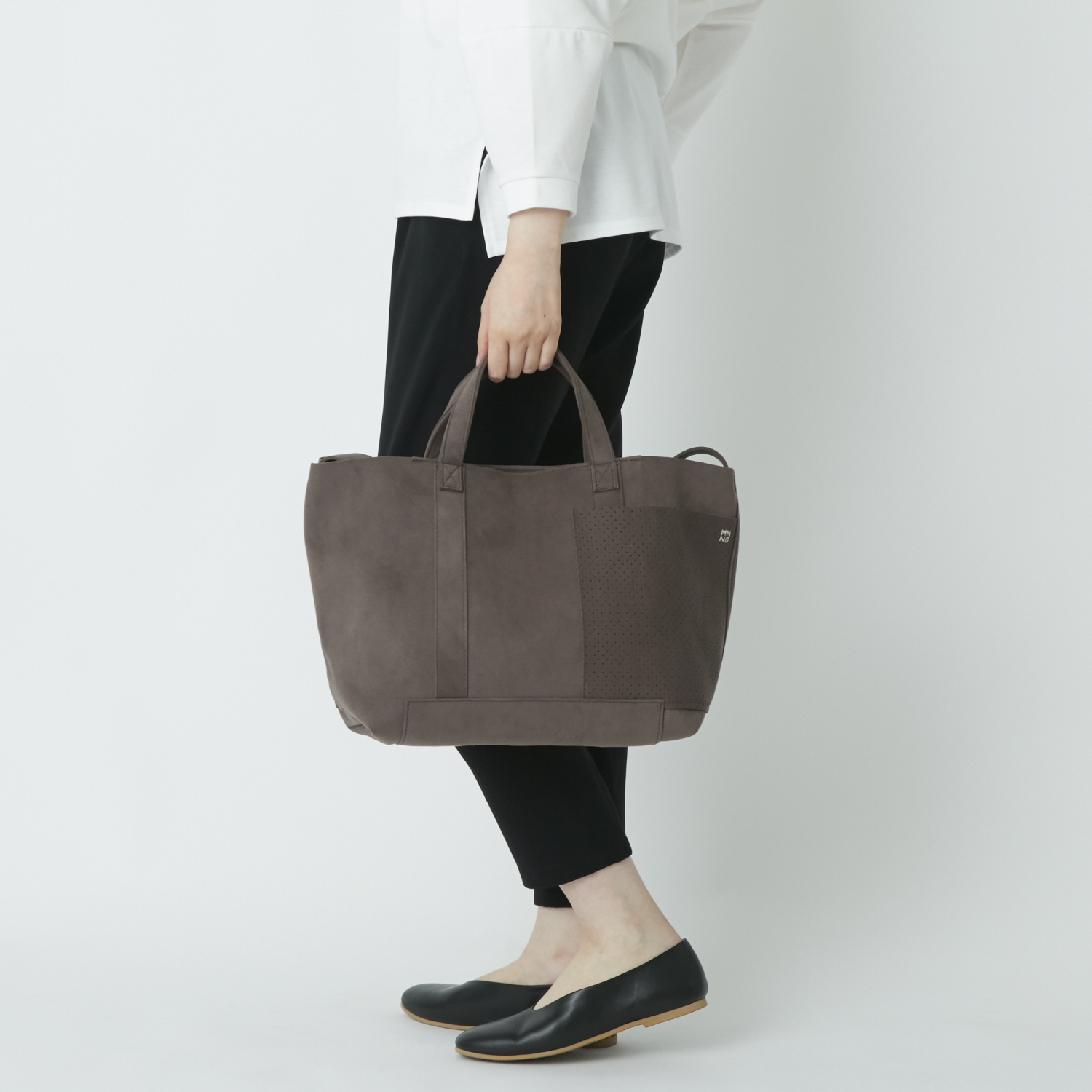 MNNG/スタックトート ミディアム -洗濯機OK！いつでもきれいに使える