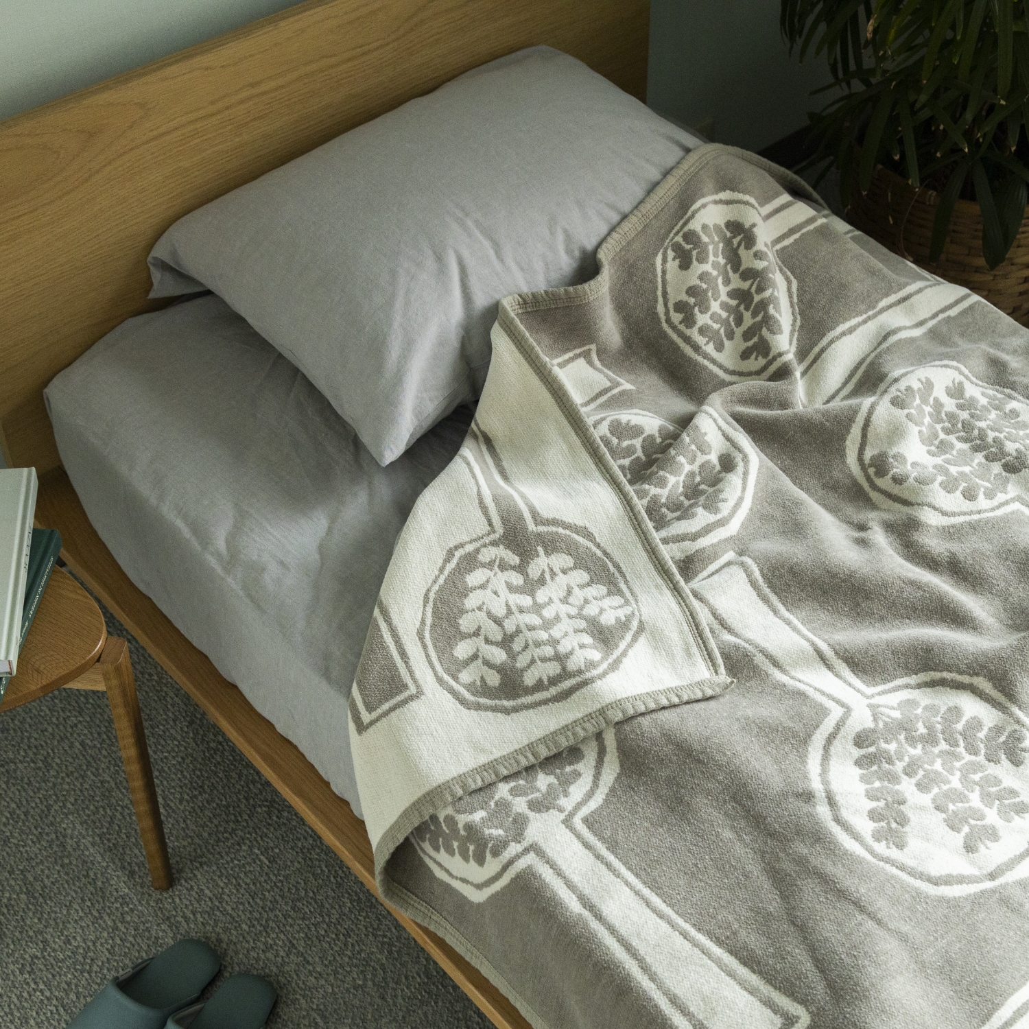 KLIPPAN/mina perhonen シュニールコットン シングルブランケット