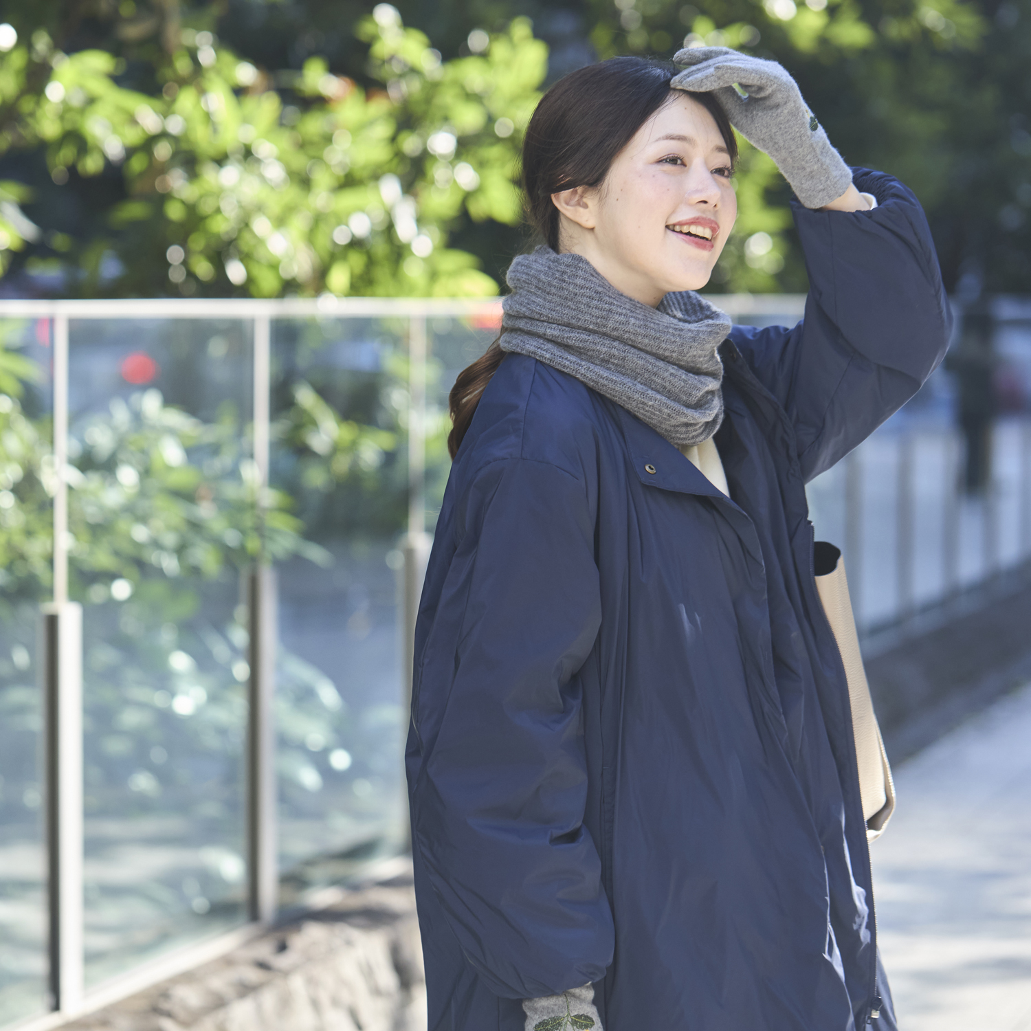 Heart of Mongolia/かたちを作りやすいカシミヤ100％スヌード -【当店