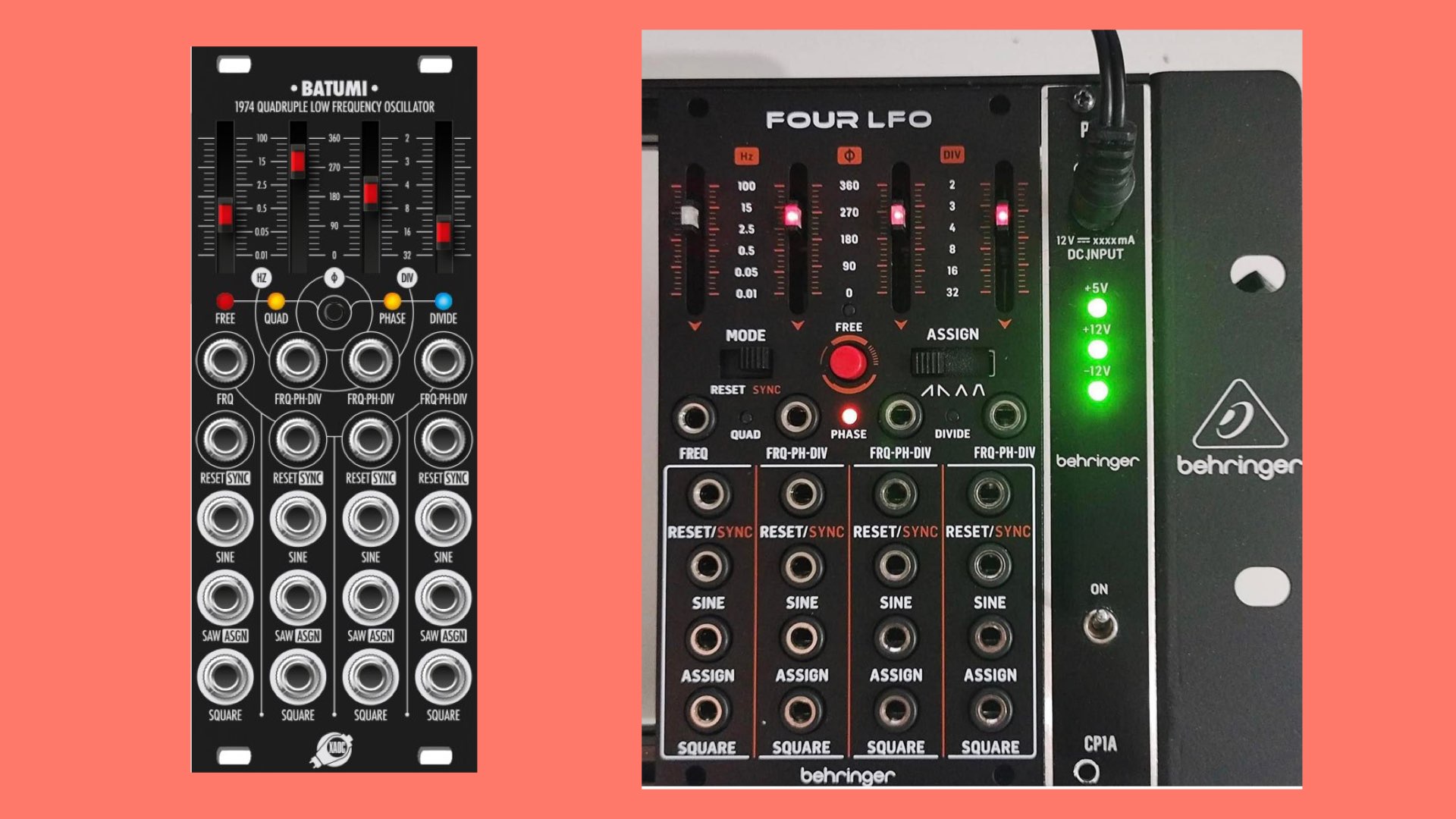 Behringer Four LFO, a ripoff of the Xaoc Devices Batumi quad LFO