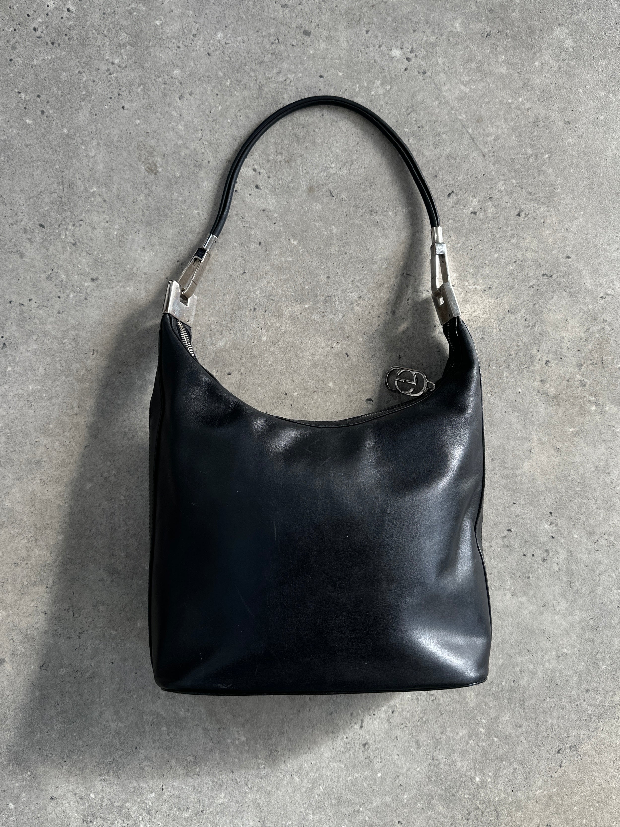 Gucci 1990s Tom Ford GG Leather Hobo Shoulder Bag